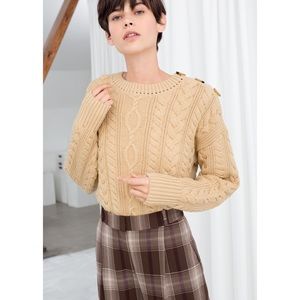 & OTHER STORIES cotton cable knit sweater